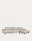 Divano Galene 4 posti con chaise longue destro beige 314 cm