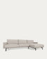 Divano Galene 4 posti con chaise longue destro beige 314 cm