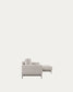 Divano Galene 4 posti con chaise longue destro beige 314 cm