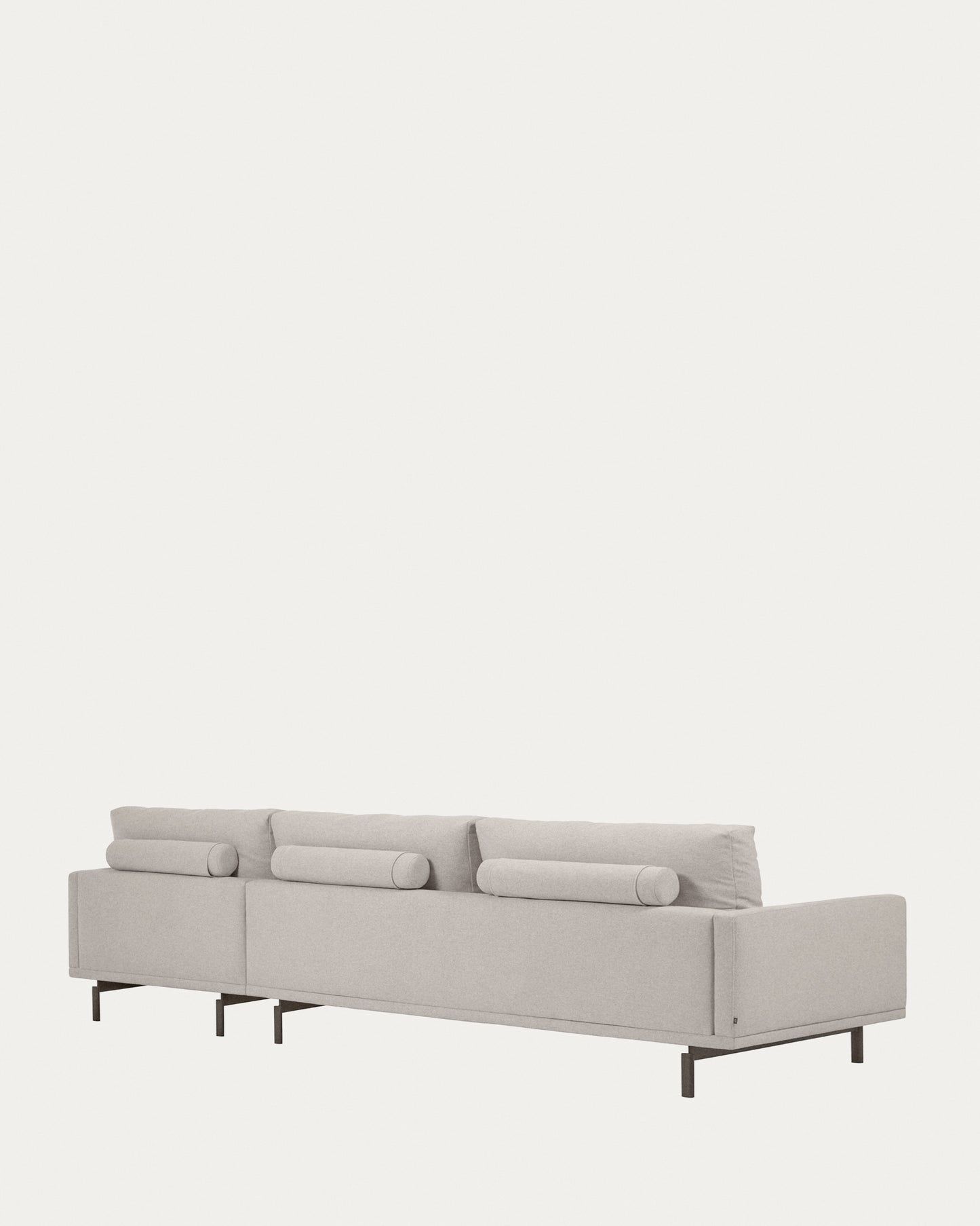 Divano Galene 4 posti con chaise longue destro beige 314 cm