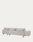 Divano Galene 4 posti con chaise longue destro beige 314 cm