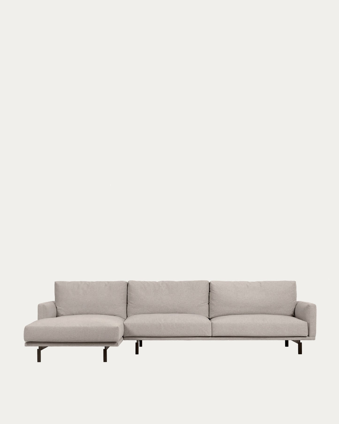 Divano Galene 4 posti con chaise longue sinistro beige 314 cm