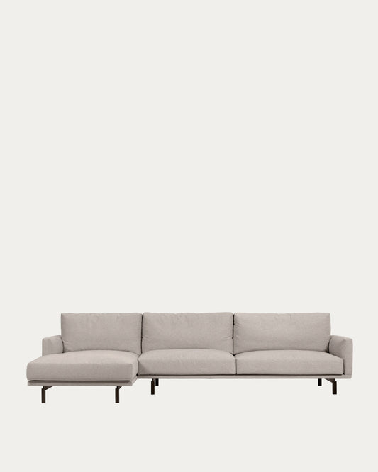 Divano Galene 4 posti con chaise longue sinistro beige 314 cm