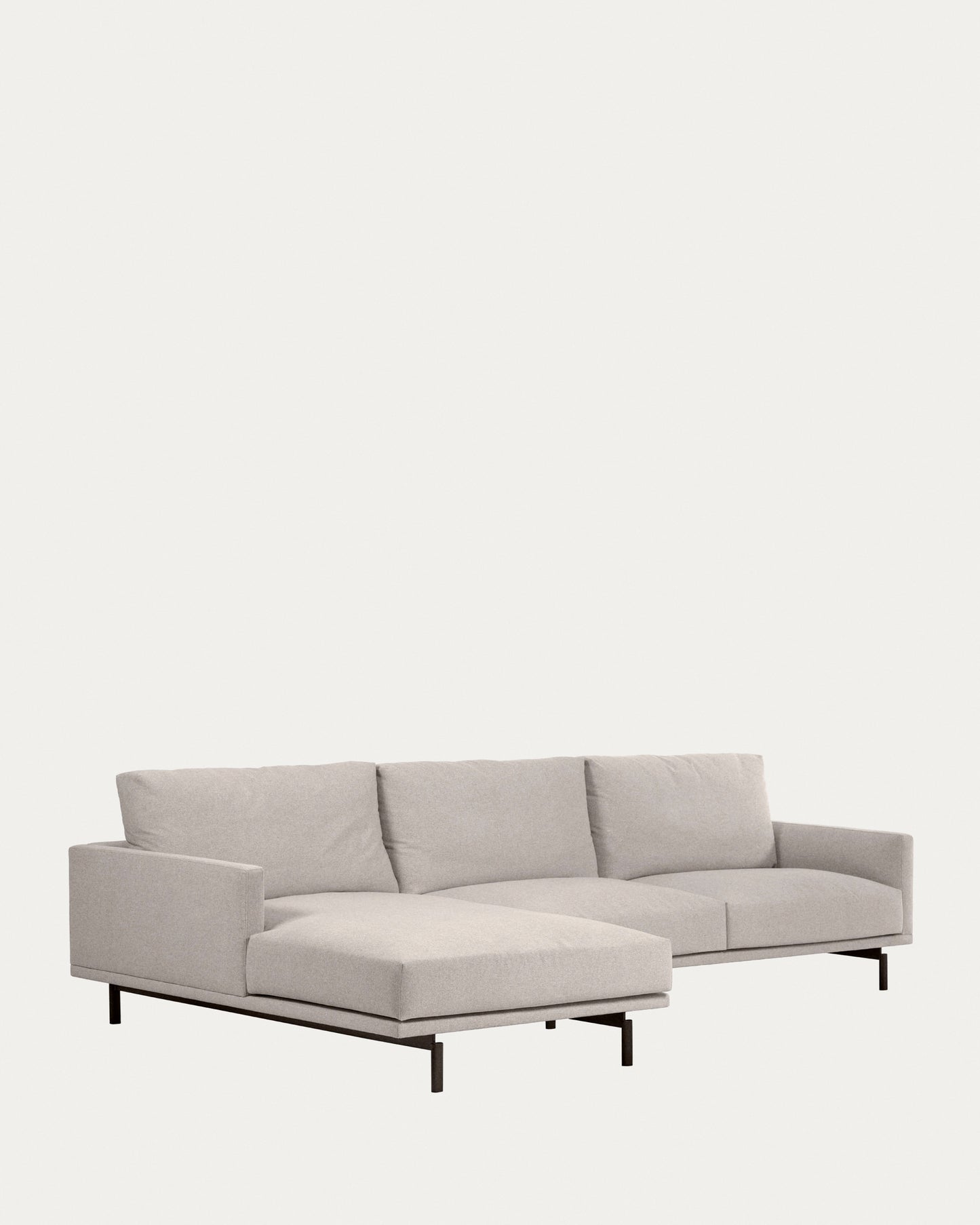 Divano Galene 4 posti con chaise longue sinistro beige 314 cm