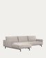 Divano Galene 4 posti con chaise longue sinistro beige 314 cm