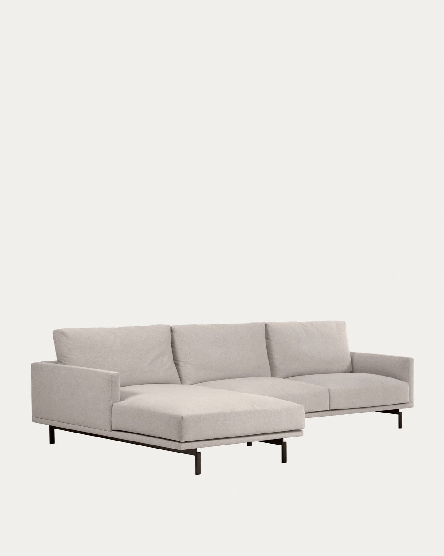 Divano Galene 4 posti con chaise longue sinistro beige 314 cm