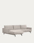 Divano Galene 4 posti con chaise longue sinistro beige 314 cm