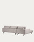 Divano Galene 4 posti con chaise longue sinistro beige 314 cm