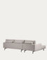 Divano Galene 4 posti con chaise longue sinistro beige 314 cm