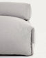 Pouf divano modulare longue schienale Square grigio chiaro e alluminio bianco 165 x 101 cm