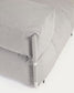 Pouf divano modulare longue schienale Square grigio chiaro e alluminio bianco 165 x 101 cm