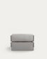 Pouf divano modulare longue schienale Square grigio chiaro e alluminio bianco 165 x 101 cm