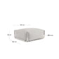 Pouf divano modulare Square grigio chiaro e alluminio bianco 101 x 101 cm