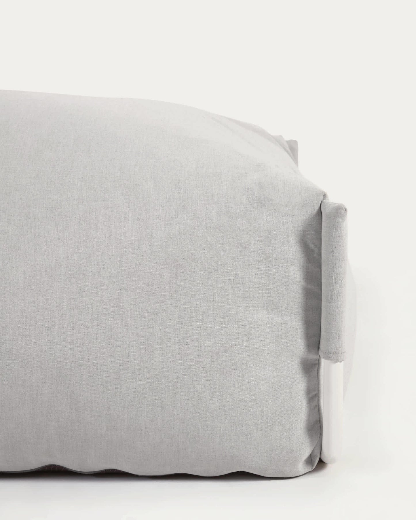 Pouf divano modulare Square grigio chiaro e alluminio bianco 101 x 101 cm