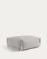 Pouf divano modulare Square grigio chiaro e alluminio bianco 101 x 101 cm