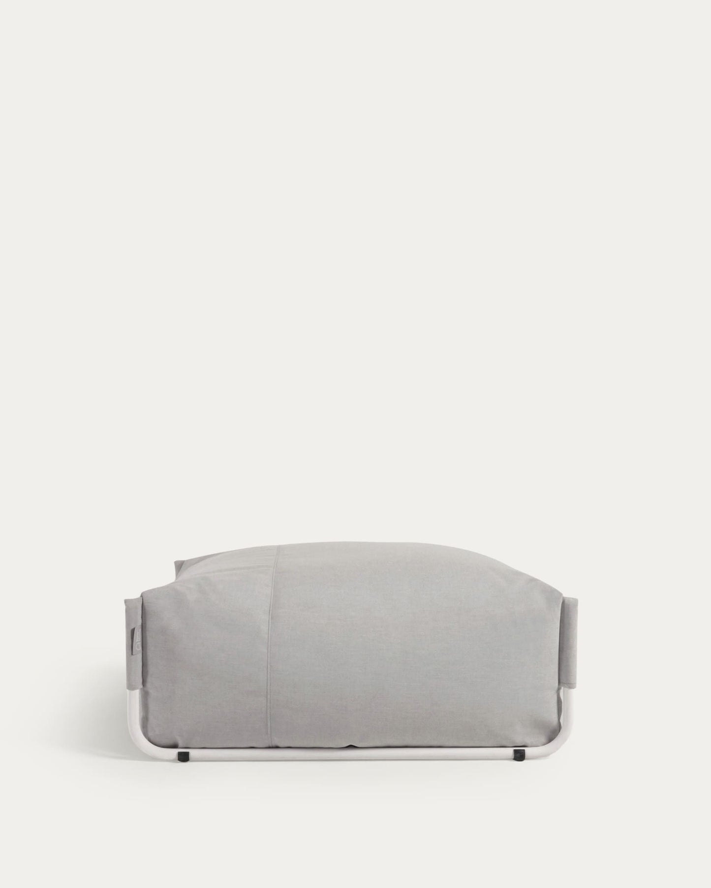 Pouf divano modulare Square grigio chiaro e alluminio bianco 101 x 101 cm
