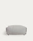 Pouf divano modulare Square grigio chiaro e alluminio bianco 101 x 101 cm