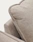 Divano letto Carlota 2 posti in ciniglia beige 185 cm