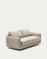 Divano letto Carlota 2 posti in ciniglia beige 185 cm