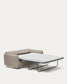 Divano letto Carlota 2 posti in ciniglia beige 185 cm