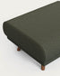 Poggiapiedi Karin verde scuro con gambe in legno massiccio di faggio con finitura tono naturale 90 x 70 cm