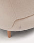 Poltrona Luisa in tessuto bouclé écru in legno massiccio di faggio 90 cm