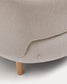 Poltrona Luisa in tessuto di ciniglia perla in legno massiccio di faggio 90 cm