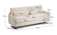 Divano Veliro 2 posti in ciniglia beige con gambe in acciaio nero 210 cm FSC Mix Credito
