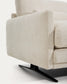 Divano Veliro 2 posti in ciniglia beige con gambe in acciaio nero 210 cm FSC Mix Credito