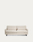 Divano Veliro 2 posti in ciniglia beige con gambe in acciaio nero 210 cm FSC Mix Credito