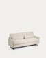 Divano Veliro 2 posti in ciniglia beige con gambe in acciaio nero 210 cm FSC Mix Credito