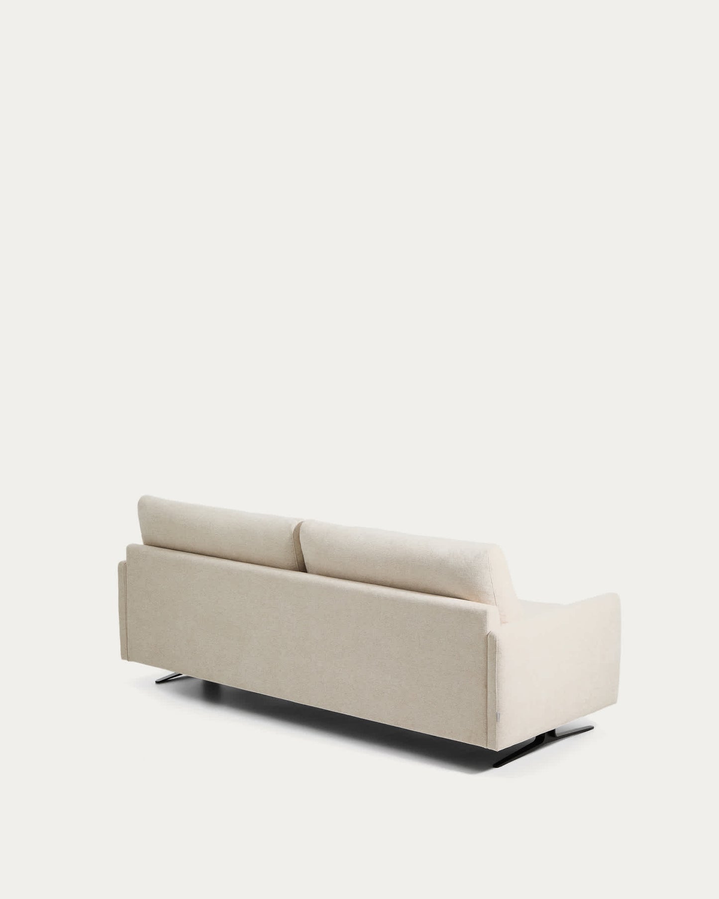 Divano Veliro 2 posti in ciniglia beige con gambe in acciaio nero 210 cm FSC Mix Credito
