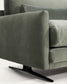 Divano Veliro 2 posti in velluto verde con gambe in acciaio finitura nera 210 cm FSC Mix Credit