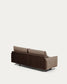 Divano Veliro 2 posti in velluto marrone cioccolato con gambe in acciaio finitura nera 210 cm FSC Mix Credit
