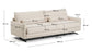 Divano Veliro 3 posti in ciniglia beige con gambe in acciaio nero 240 cm FSC Mix Credit