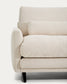 Divano Veliro 3 posti in ciniglia beige con gambe in acciaio nero 240 cm FSC Mix Credit
