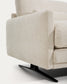 Divano Veliro 3 posti in ciniglia beige con gambe in acciaio nero 240 cm FSC Mix Credit