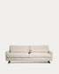 Divano Veliro 3 posti in ciniglia beige con gambe in acciaio nero 240 cm FSC Mix Credit