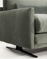 Divano Veliro 3 posti in velluto verde con gambe in acciaio nero 240 cm FSC Mix Credit