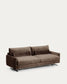 Divano Veliro 3 posti in velluto marrone cioccolato con gambe in acciaio nero 240 cm FSC Mix Credit