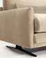 Divano Veliro 3 posti in velluto perla con gambe in acciaio nero 240 cm FSC Mix Credit