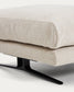 Poggiapiedi Veliro in ciniglia beige con gambe in acciaio finitura nera 85 x 90 cm FSC Mix Credit