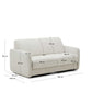 Divano letto Nuala perla a 3 posti 204 cm