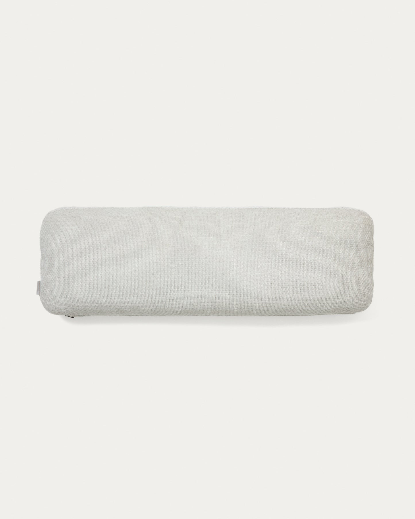 Cuscino Nuala in ciniglia color perla 24 x 72 cm