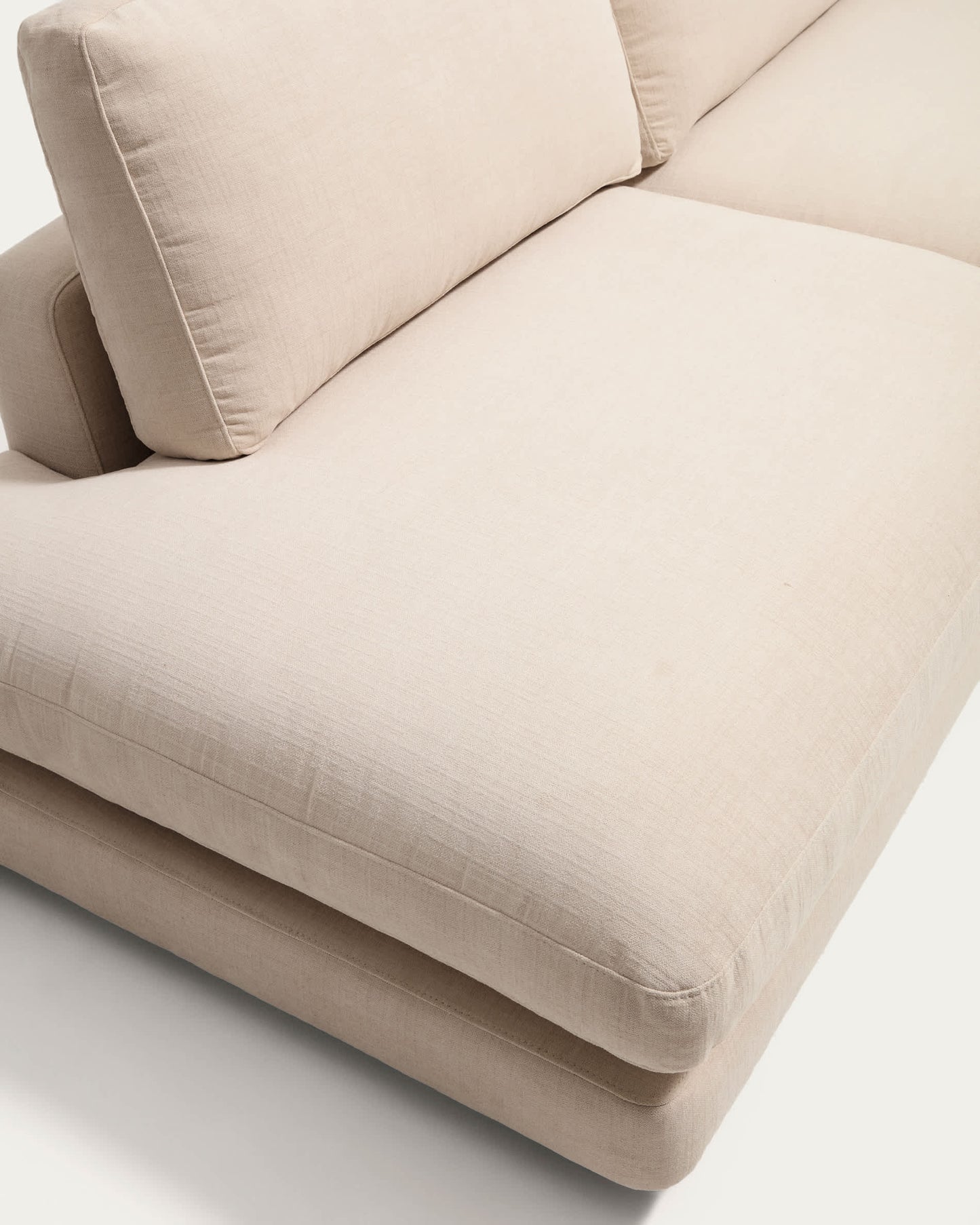 Divano modulare Gala a 3 posti in ciniglia beige FSC Mix Credit 240 cm