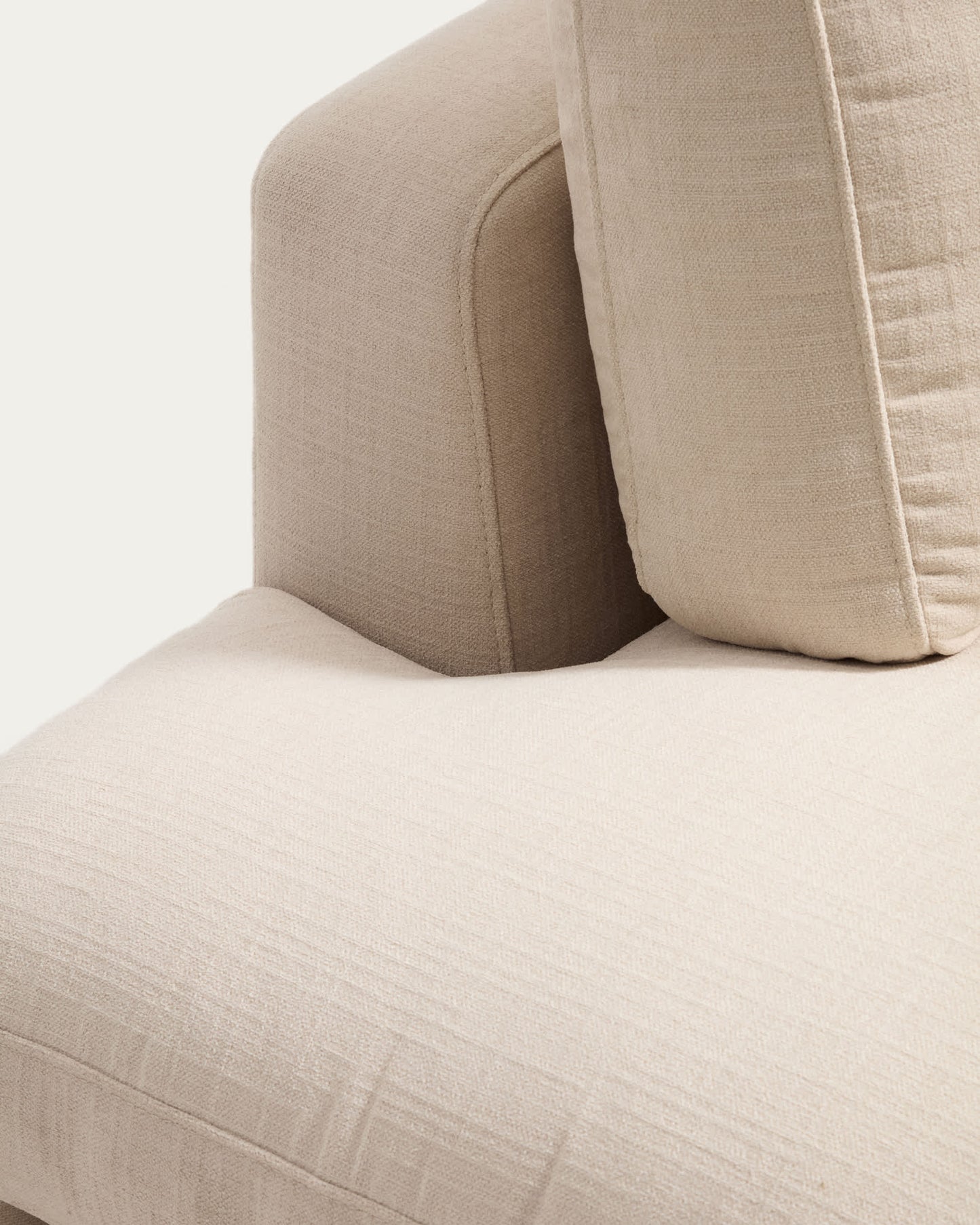 Divano modulare Gala a 3 posti in ciniglia beige FSC Mix Credit 240 cm