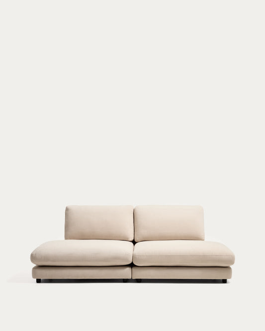 Divano modulare Gala a 3 posti in ciniglia beige FSC Mix Credit 240 cm