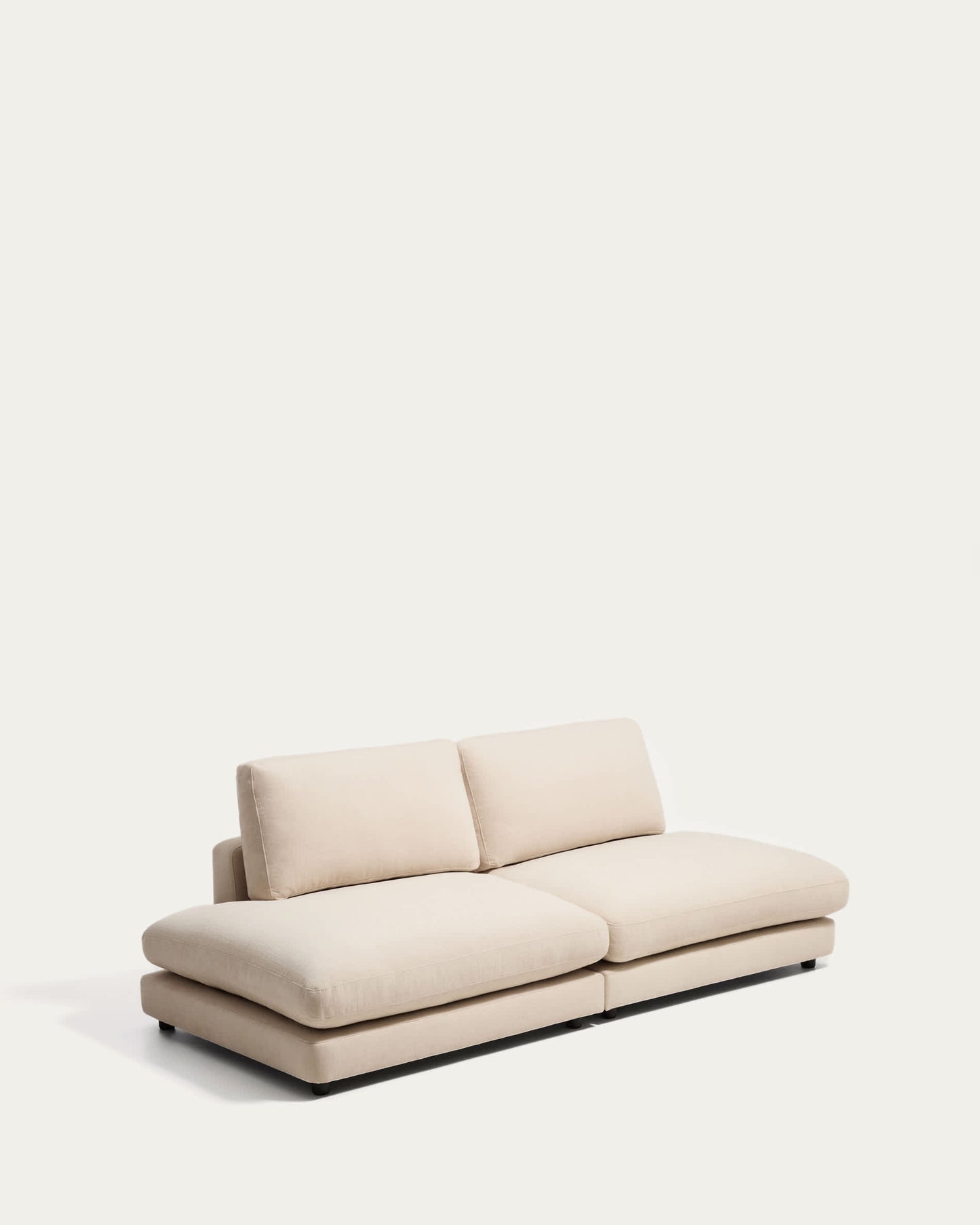 Divano modulare Gala a 3 posti in ciniglia beige FSC Mix Credit 240 cm