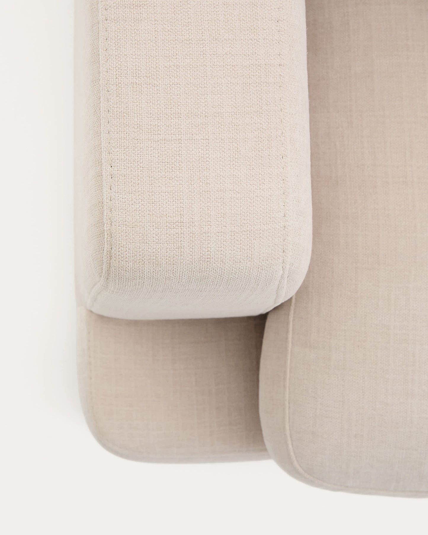 Divano Gala 4 posti in ciniglia beige 300 cm
