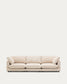 Divano Gala 4 posti in ciniglia beige 300 cm